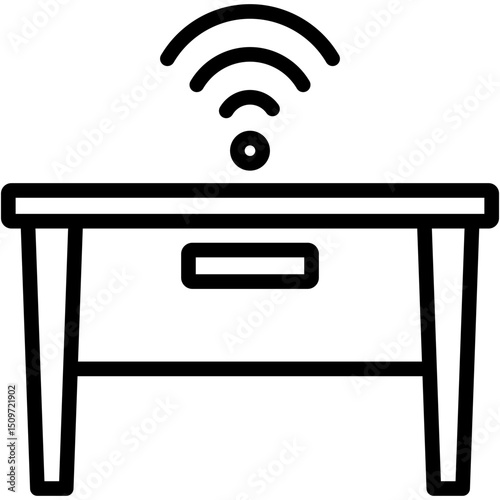 Smart Bedside Table Icon