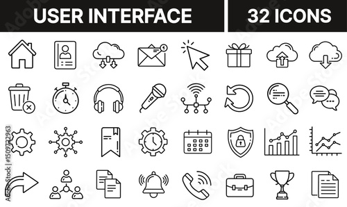 User Interface Icon Representing Digital Interaction Elements and GUI Components