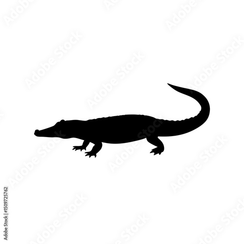 A Black Silhouette Vector Illustration of a Running Wallaby from a Side Profile