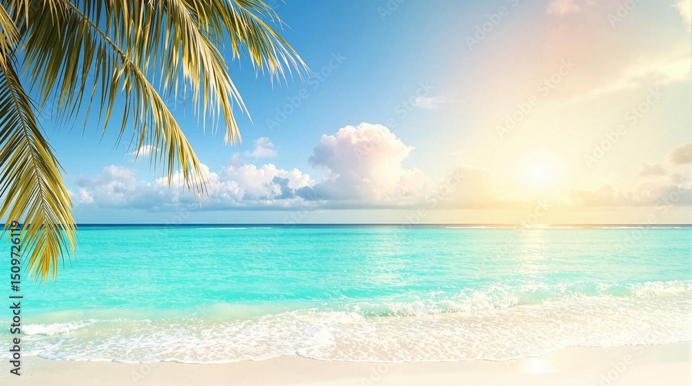 Fototapeta premium Summer Concept with Open Space for Custom Content