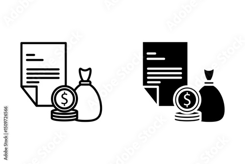 Assets Icons Set Collection Several Styles, On white background