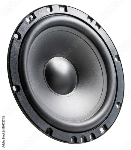 Speaker isolated on white background, Car Speaker on white background with work path, High resolution focus stacking photography PNG File.