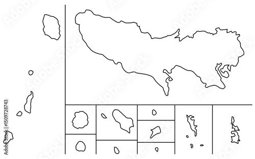リアルな東京の地図（線画）