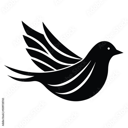 Breeze Bird Silhouette Vector Illustration