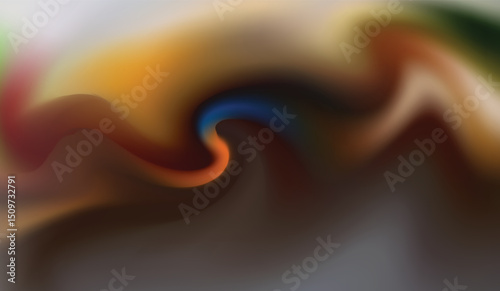 Abstract colorful background with swirling light waves, vibrant digital art, and fiery orange and blue energy lines