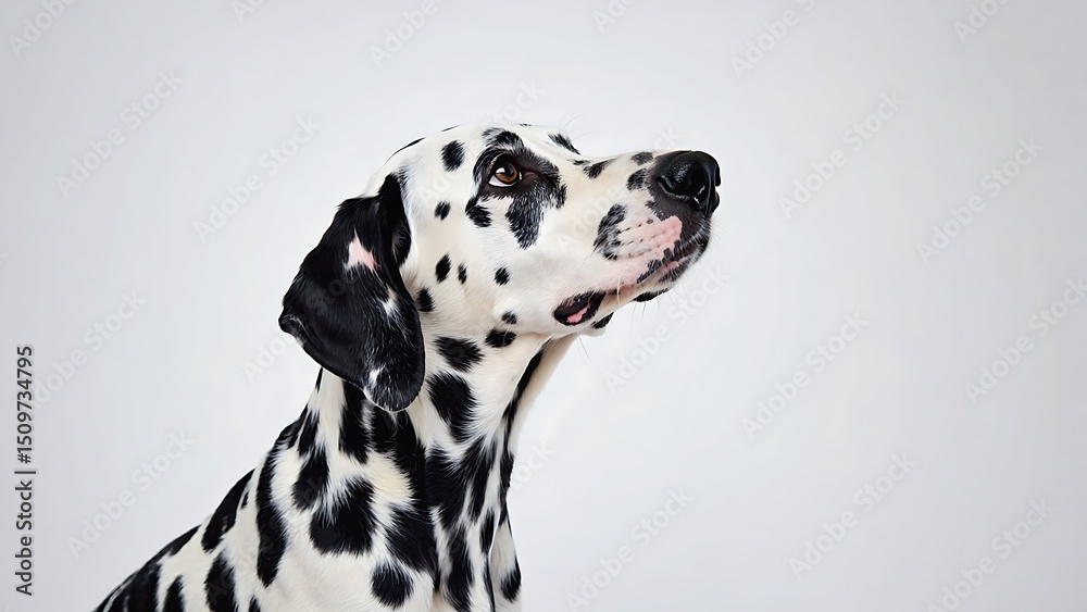 Curious Dalmatian Dog Portrait Curious Dalmatian Dog Portrait