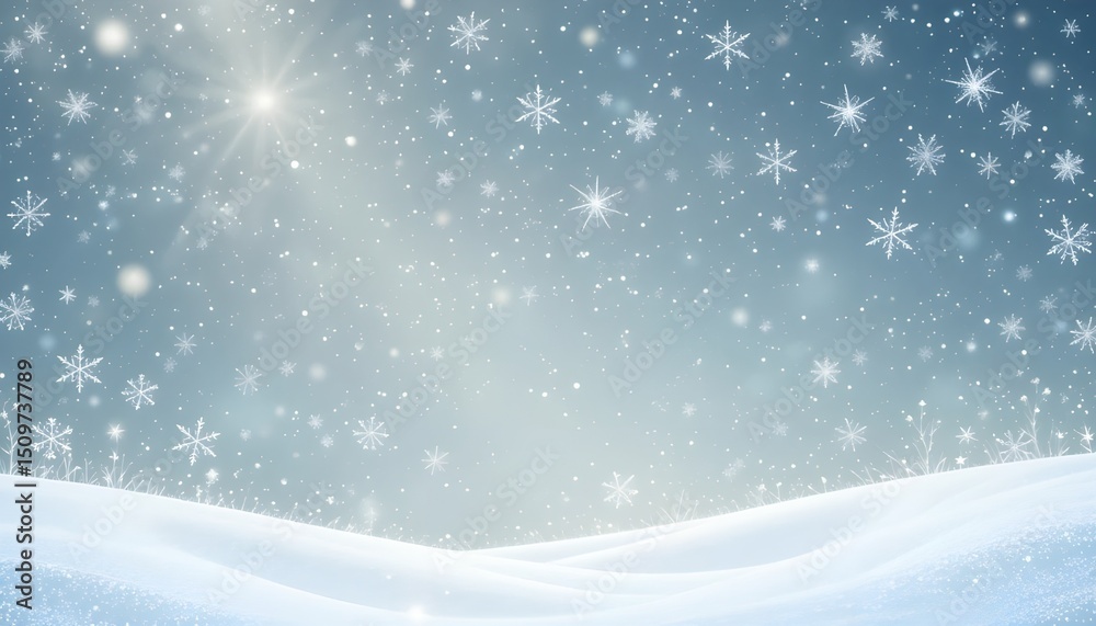 Christmas Snow – Falling Snowflakes on Light Background Christmas Snow – Falling Snowflakes on Light Background