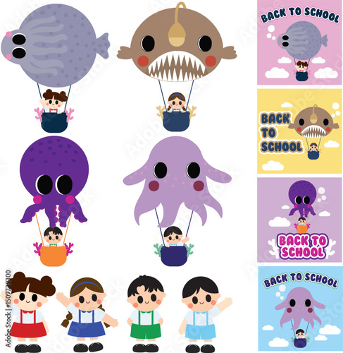 Kids Under the Sea Hot Air Balloons