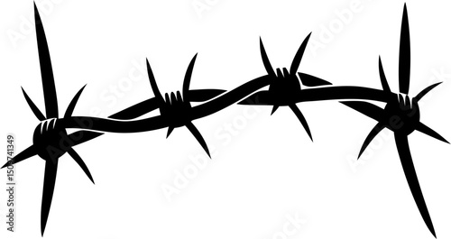 silhouette of barbed wire