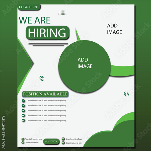 We are hiring social media poster design vectors template