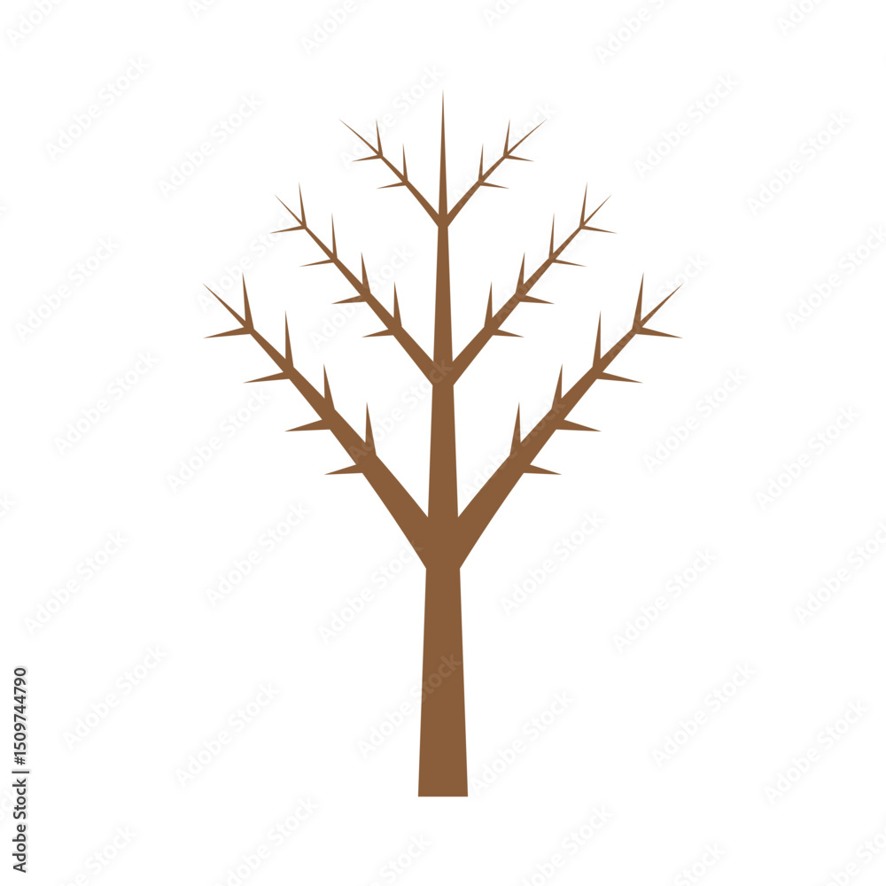 Obraz premium Stylized branch logo vector and symbol