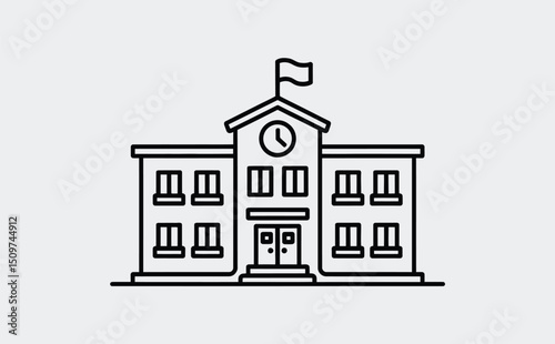 City hall building icon set. vector illustration.
