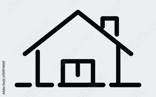black Bank icon. Suitable for website design, logo, app, template, and up. Bank building, best line icon
