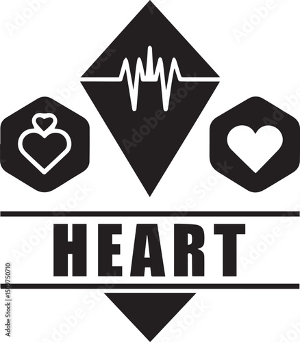 Heart Disease Warning Infographic with Healthy Tips and Heartbeat Monitor