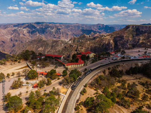 view from the top of the Chepe train in Chihuahua, copper canyon
