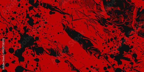 Grunge texture effect background. Distressed rough dark abstract textured. Black isolated on red. Graphic design element vintage style decoration concept grunge vector red black modern