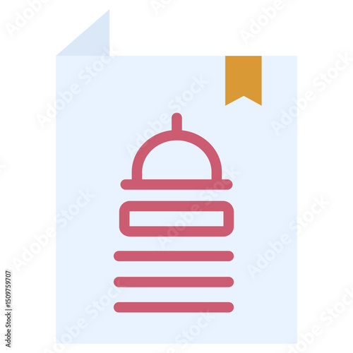 Menu icon, Flat Design Style Icon, Hotel Icon Vector