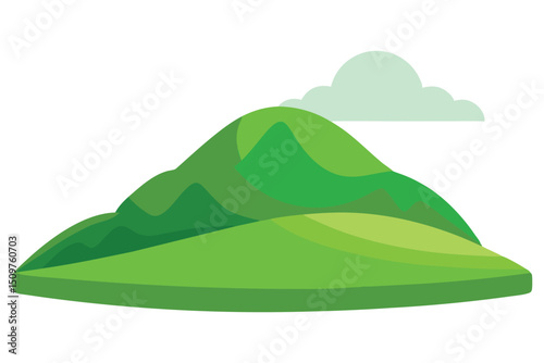 Simple green hill