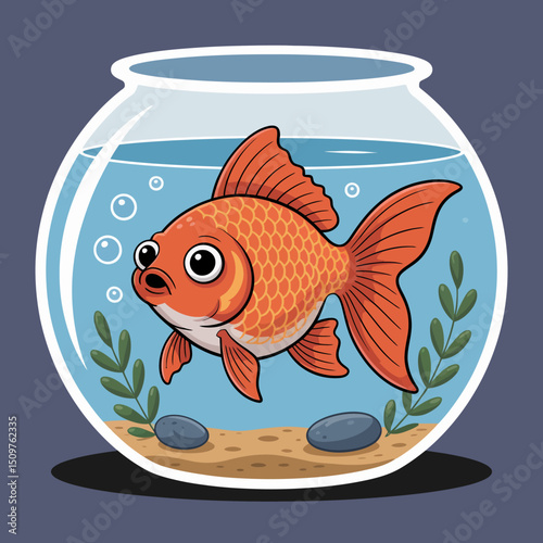 Goldfish in Fishbowl