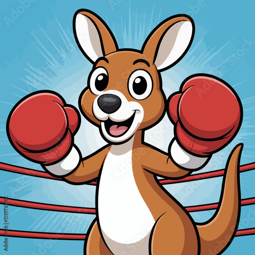 Boxer Kangaroo Victory Pose