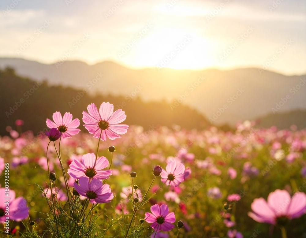 Obraz premium Cosmos flower blossom in garden