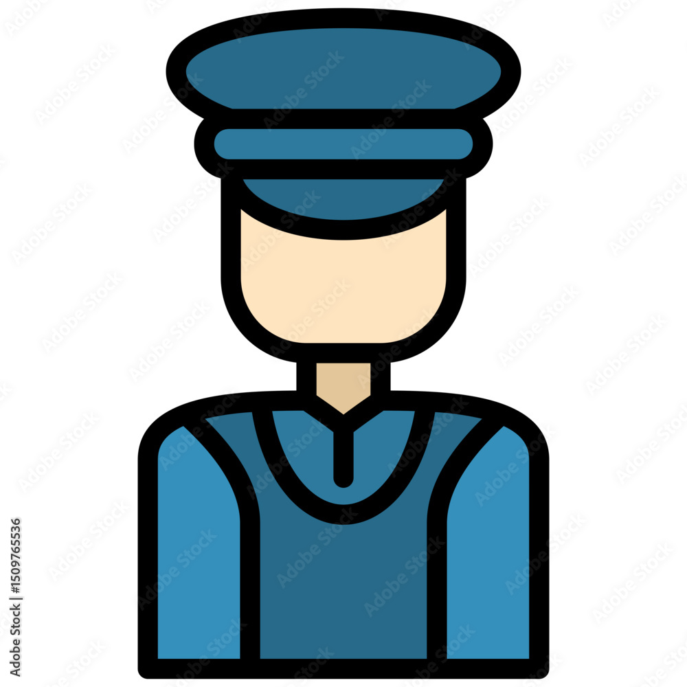 Bellboy icon, Flat Design Style Icon, Hotel Icon Vector Bellboy icon, Flat Design Style Icon, Hotel Icon Vector