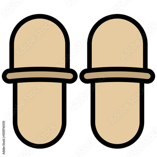 Slippers icon, Flat Design Style Icon, Hotel Icon Vector