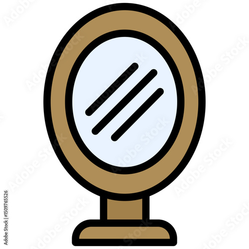 Mirror icon, Flat Design Style Icon, Hotel Icon Vector