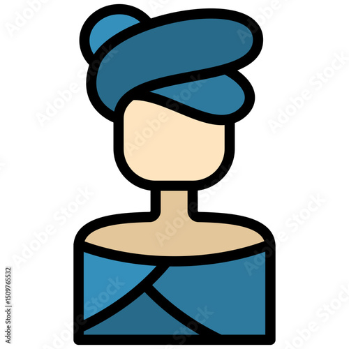 Hotel Receptionist Girl icon, Flat Design Style Icon, Hotel Icon Vector