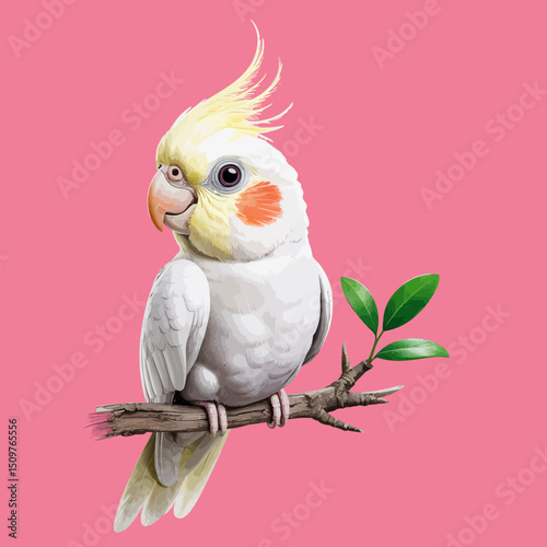 Cockatiel on Branch