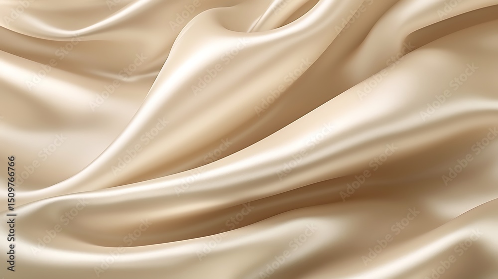 Obraz premium White silk and satin fabric with smooth ripples and a luxurious shiny texture