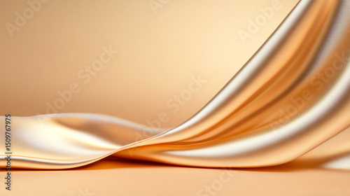 Elegant, smooth fabric drapes in soft tones, perfect for backgrounds or fashion themes, adding a touch of luxury to any design.