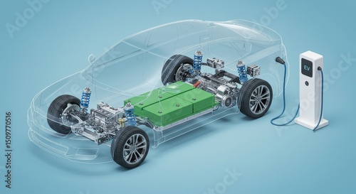 Electric Car Components Charging Station