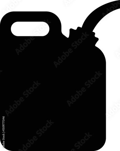 Jerrycan, canister icon in flat style pictogram isolated on transparent background