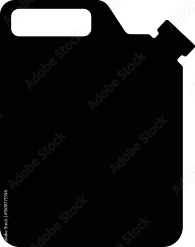 Jerrycan, canister icon in flat style pictogram isolated on transparent background