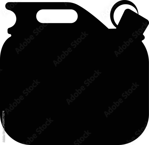 Jerrycan, canister icon in flat style pictogram isolated on transparent background
