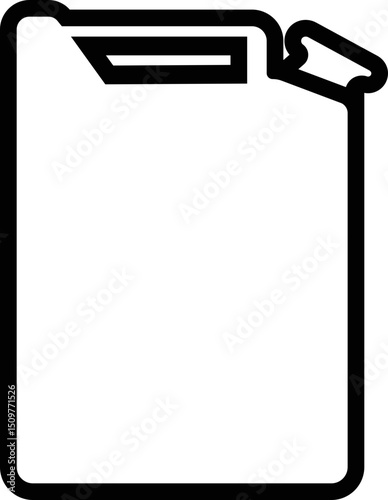 Jerrycan, canister icon in line style pictogram isolated on transparent background