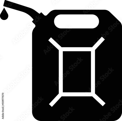 Jerrycan, canister icon in flat style pictogram isolated on transparent background