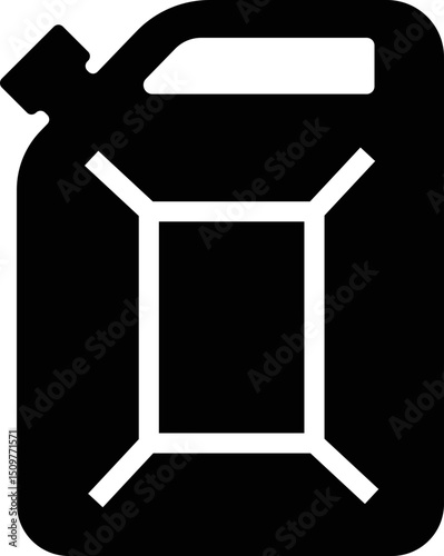 Jerrycan, canister icon in flat style pictogram isolated on transparent background