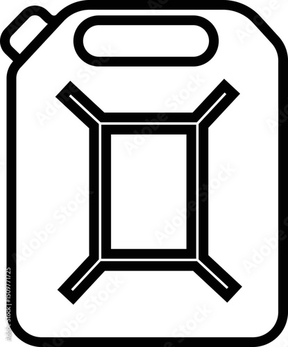 Jerrycan, canister icon in line style pictogram isolated on transparent background