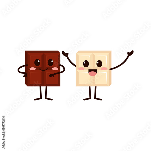World Chocolate Day – Cute Kawaii Chocolate Character Illustration