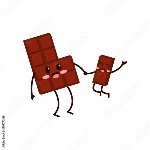 World Chocolate Day – Cute Kawaii Chocolate Character Illustration