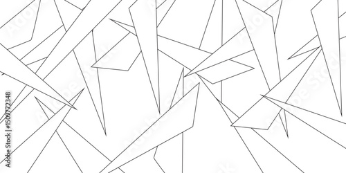 Triangular 3d, modern background Modern geometrical dynamic and seamless abstract white background. Random chaotic lines abstract geometric pattern. .graphic background dots with connections for your