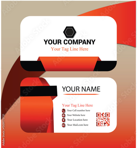 modern design of business and visiting cards vector templates