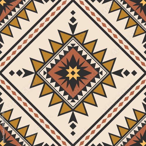 African ethnic design with abstract geometric ornament abstract seamless pattern, ethnic background, simple style for textiles, banners, wallpapers, wrapping