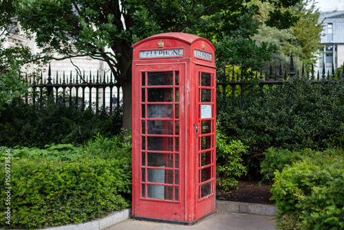 Red Telephone Box in a London Park