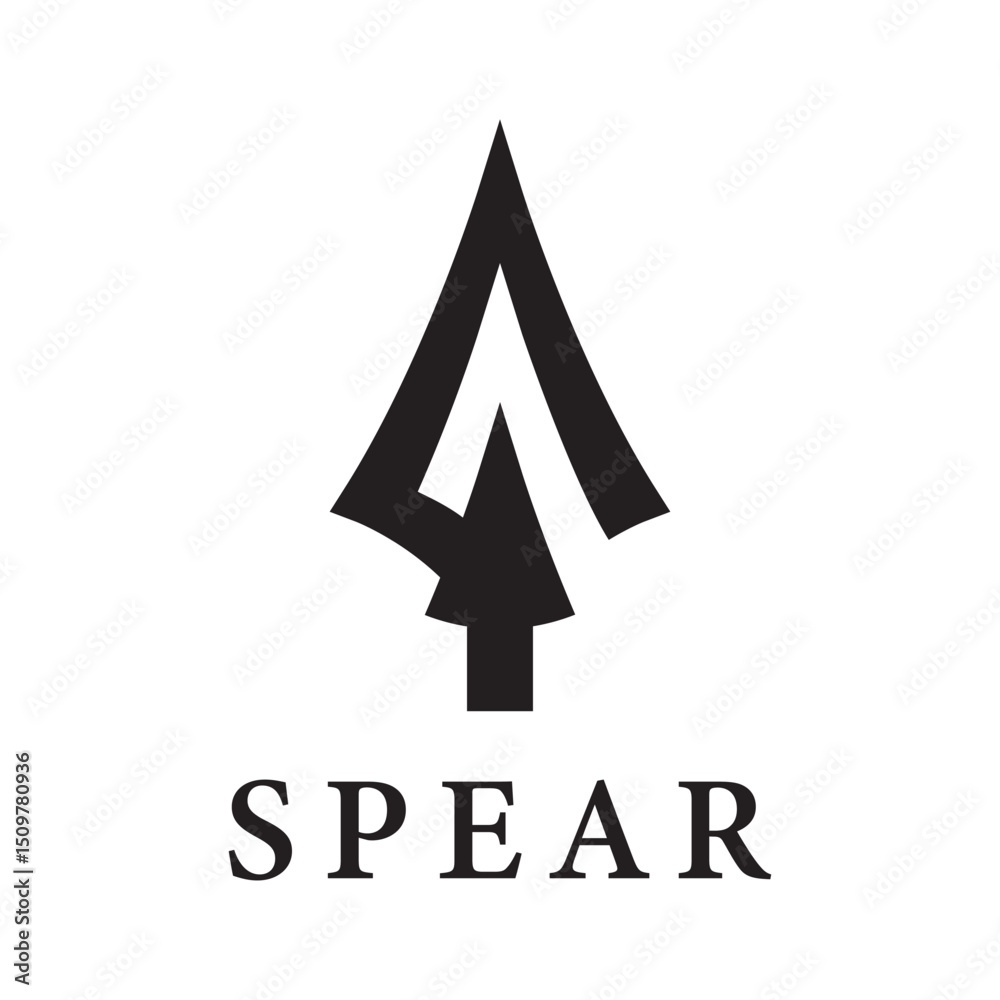 Fototapeta premium Spear logo vector icon template design