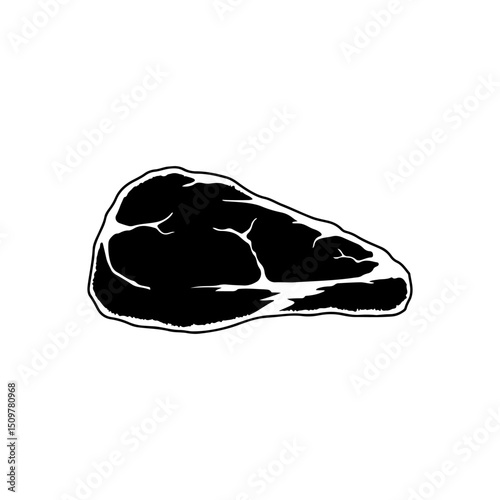 Beef , silhouette icon vector flat design.