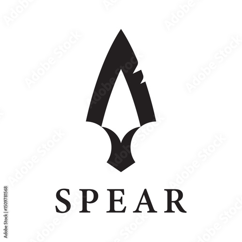 Spear logo vector icon template design