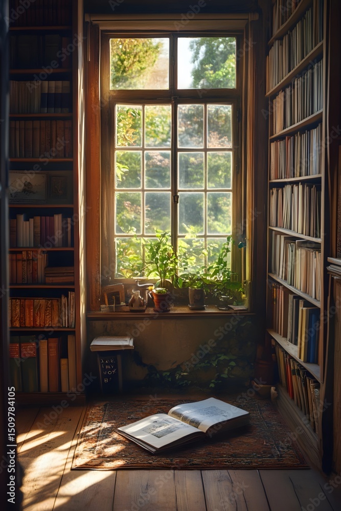 Fototapeta premium A magazine with traces of time in the bookshelf